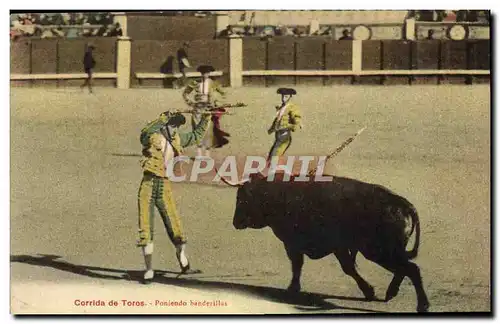 Ansichtskarte AK Corrida Course de taureaux Poniendo banderillas