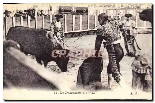 Ansichtskarte AK Corrida Course de taureaux La descabello a Pulso