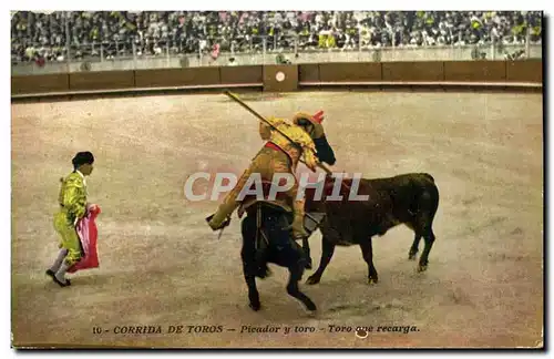 Cartes postales Corrida Course de taureaux Picador y toro Toro one recarga