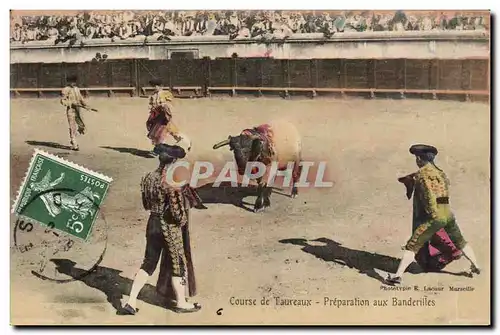 Cartes postales Corrida Course de taureaux Preparation aux banderilles