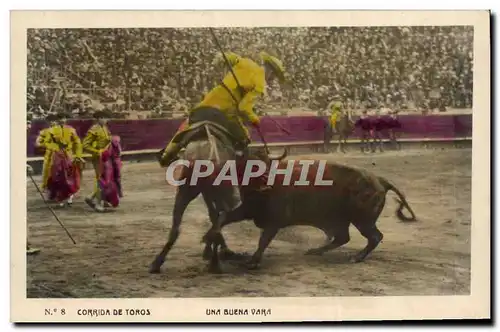 Cartes postales Corrida Course de taureaux Une buena vara