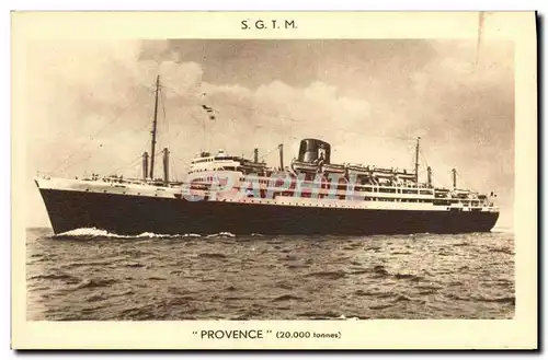 Cartes postales Bateau Paquebot SGTM Provence