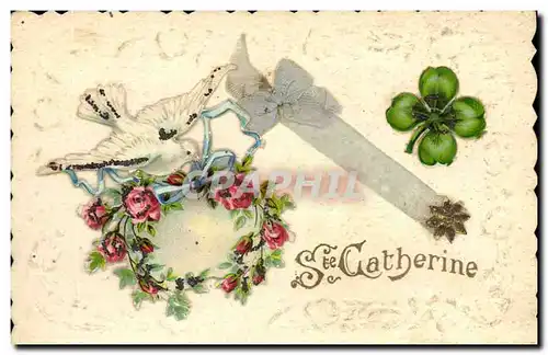 Cartes postales Fantaisie Brodee Colombe Ste Catherine