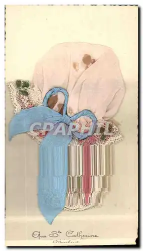 Cartes postales Fantaisie Brodee Bonnet Ste Catherine