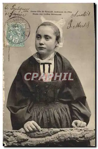 Cartes postales Folklore Jeune fille de Roscoff