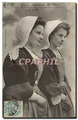 Cartes postales Folklore Jeunes filles de Baud