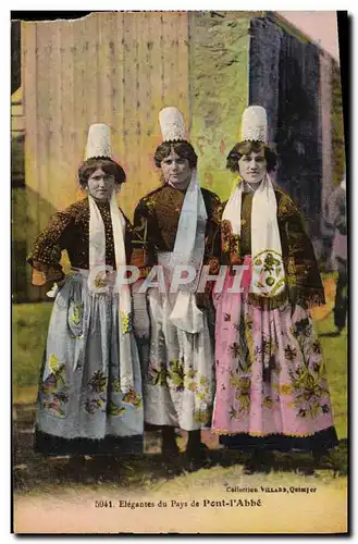 Cartes postales Folklore Elegantes de Pont L&#39Abbe