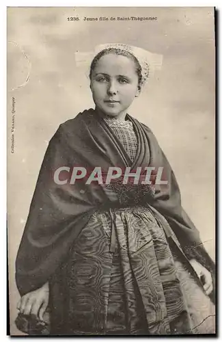 Cartes postales Folklore Jeune fille de Thegonnec