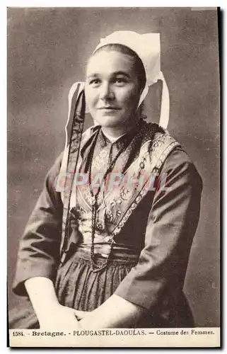 Ansichtskarte AK Folklore Plougastel Daoulas Costume des femmes