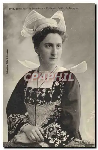 Cartes postales Folklore Jeune fille de Pont Aven