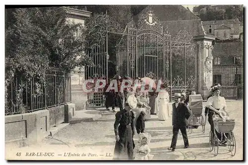 Ansichtskarte AK Enfant Bebe Poussette Bar le Duc L&#39entree du parc