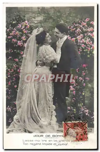 Cartes postales Fantaisie Femme Mariage Jour de bonheur
