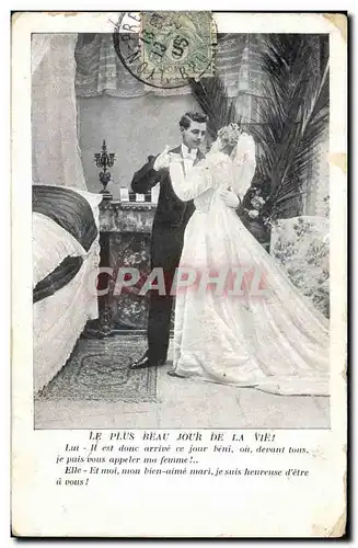 Ansichtskarte AK Fantaisie Femme Mariage Le plus beau jour de la vie