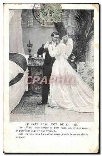 Cartes postales Fantaisie Femme Mariage Le plus beau jour de la vie