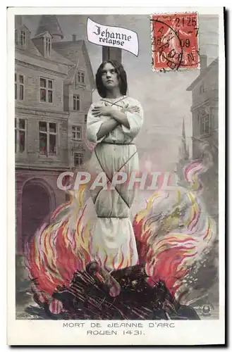 Cartes postales Jeanne d&#39Arc Mort a Rouen 1431