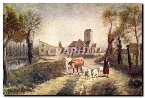 Cartes postales Jeanne d&#39Arc conduisant son troupeau