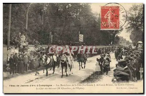 Cartes postales Fetes de Jeanne d&#39Arc a Compiegne Comte J de Cosse Brissac Le Comte Fresson La chef des herau