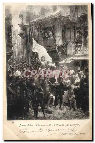 Ansichtskarte AK Jeanne d&#39Arc victorieuse rentre a Orleans par Scherrer