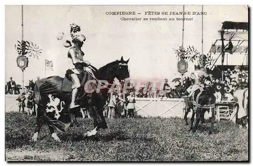 Ansichtskarte AK Compiegne Fetes de Jeanne d&#39Arc Chevalier se rendant au tournoi