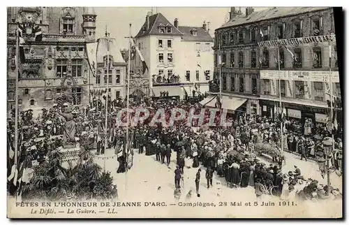 Cartes postales Compiegne Fetes de Jeanne d&#39Arc 28 mai et 5 juin 1911 Le defile La Guivre