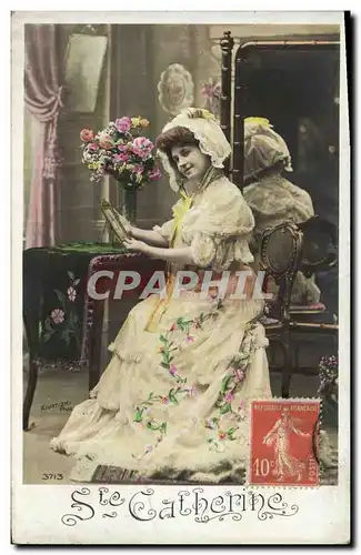 Cartes postales Fantaisie Ste Catherine Femme Bonnet