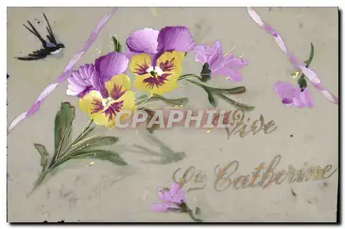 Cartes postales Fantaisie Ste Catherine Fleurs