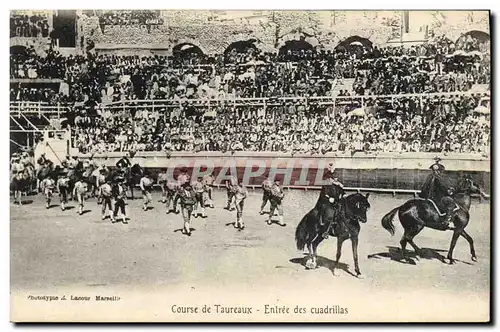 Cartes postales Corrida Course de taureaux Entree des cuadrillas