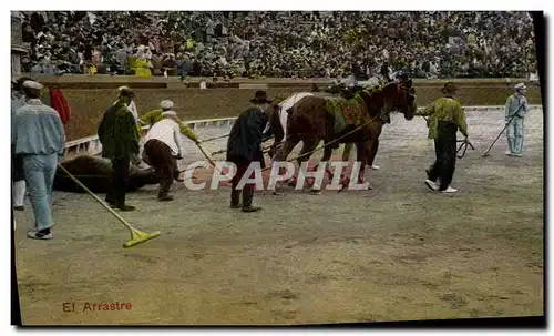 Ansichtskarte AK Corrida Course de taureaux El arrastre