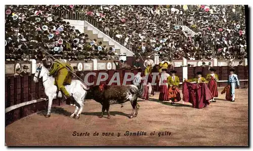 Ansichtskarte AK Corrida Course de taureaux Suerte de vara y bombita al quite