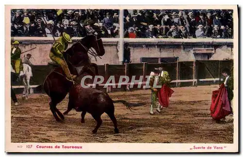 Ansichtskarte AK Corrida Course de taureaux Suerte de Vara