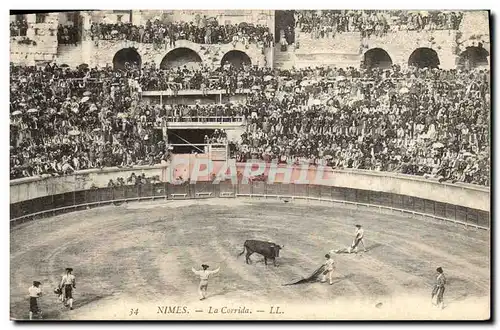 Cartes postales Corrida Course de taureaux Nimes La corrida