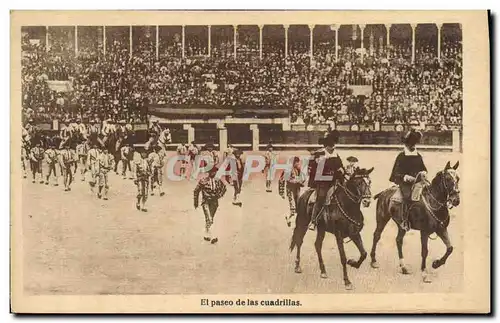 Ansichtskarte AK Corrida Course de taureaux El paseo de las cuadrillas