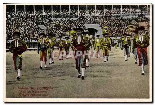 Cartes postales Corrida Course de taureaux Salida de la cuadrilla