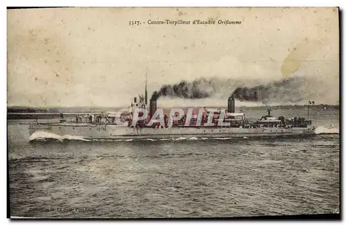 Cartes postales Bateau Guerre Contre torpilleur d&#39escadre Oriflamme