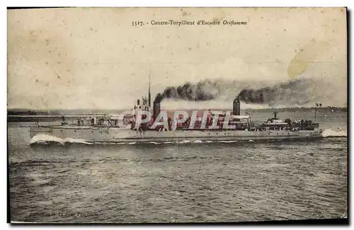 Cartes postales Bateau Guerre Contre torpilleur d'escadre Oriflamme