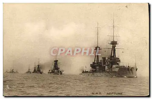 Cartes postales Bateau Guerre HMS Neptune