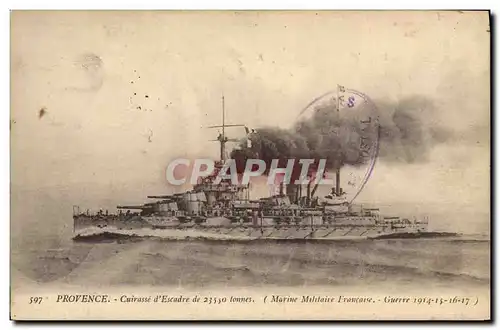 Cartes postales Bateau Guerre Provence Cuirasse d&#39escadre