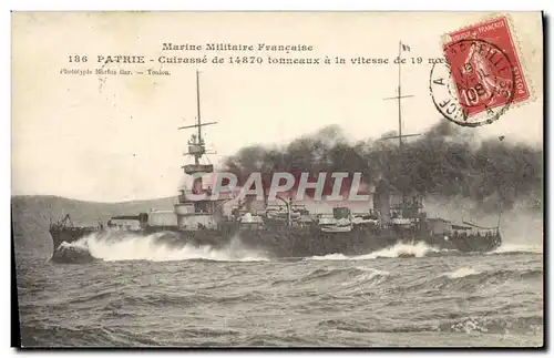 Cartes postales Bateau Guerre Patrie Cuirasse