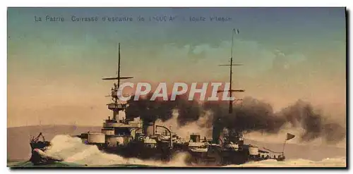 Cartes postales Bateau Guerre La Patrie Cuirasse d&#39escadre