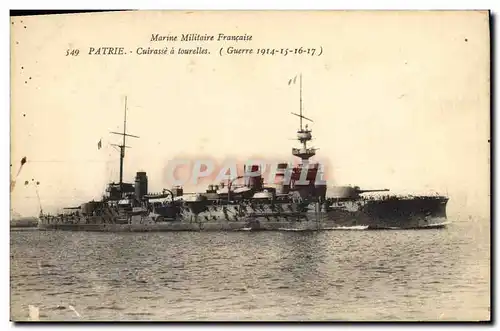 Ansichtskarte AK Bateau Guerre Patrie Cuirasse a tourelles