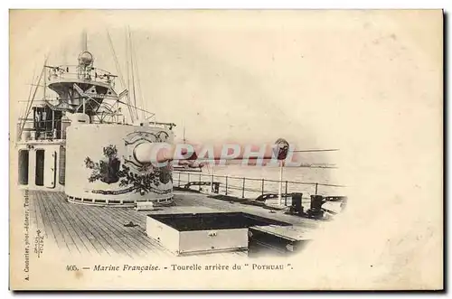 Cartes postales Bateau Guerre Tourelle arriere du Pothuau