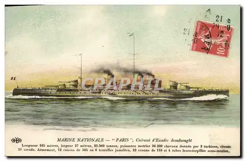 Cartes postales Bateau Guerre Provence Cuirasse d'escadre dreadnought