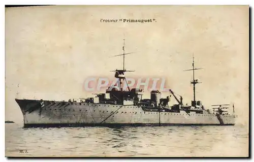 Ansichtskarte AK Bateau Guerre Croiseur Primauguet