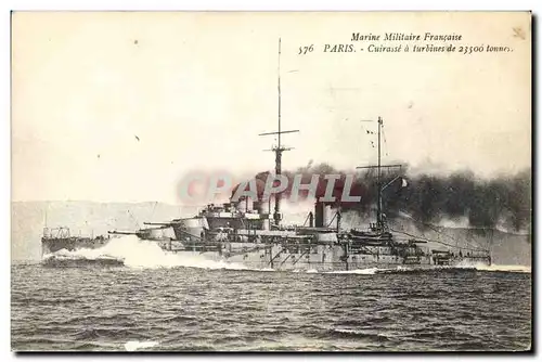 Cartes postales Bateau Guerre Paris Cuirasse a turbines