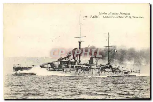 Ansichtskarte AK Bateau Guerre Paris Cuirasse a turbines