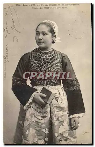 Cartes postales Folklore Jeune fille de Ploare Environs de Douarnenez