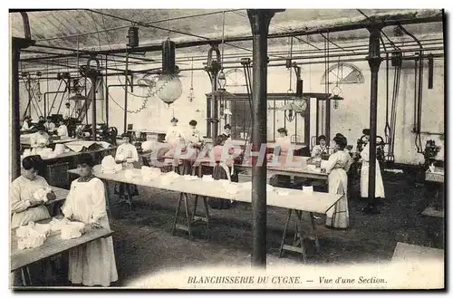 Cartes postales Repassage Blanchissage Blanchisserie du cygne Vue d&#39une section TOP