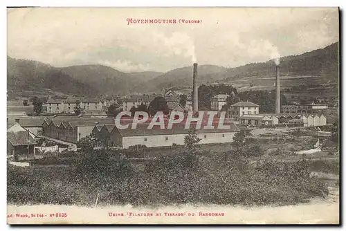 Cartes postales Moyenmoutier Vosges Usine Filature et tissage du Rabodeau