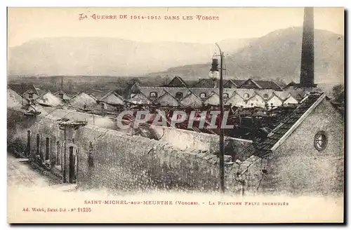 Cartes postales Saint Michel sur Meurthe Vosges La filature Feltz incendiee