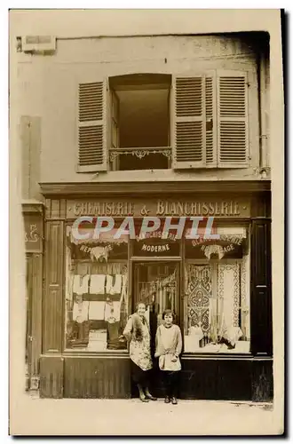 CARTE PHOTO Chemiserie et Blanchisserie